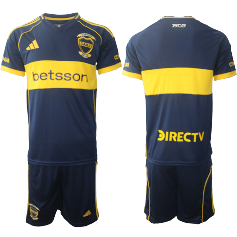 Men 2025-2026 Season Boca Juniors home Blank Blue Soccer Jersey